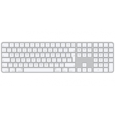 Apple Magic Keyboard with Touch ID and Numeric Keypad - Keyboard - USB-C - wireless - Bluetooth - Swedish - white keys - 0