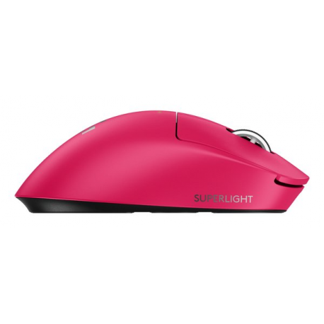 Logitech G PRO X SUPERLIGHT 2 DEX - Mouse - ergonomic - right-handed - optical - 5 buttons - wireless, wired - 2.4 GHz, USB - pink - 3