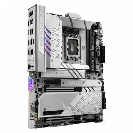 ASUS ROG MAXIMUS Z890 APEX - Motherboard - ATX - LGA1851 Socket - Z890 Chipset - USB4, USB-C 3.2 Gen 2x2, USB-C 3.2 Gen2, USB 3.2 Gen 1 - 5 Gigabit Ethernet, Wi-Fi 7, Bluetooth - onboard graphics (CPU required) - HD Audio (8-channel) - 16
