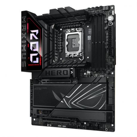 ASUS ROG MAXIMUS Z890 HERO - Motherboard - ATX - LGA1851 Socket - Z890 Chipset - USB4, USB 3.2 Gen 1, USB-C 3.2 Gen2, USB 3.2 Gen 2 - Wi-Fi 7, Bluetooth, 5 Gigabit Ethernet - onboard graphics (CPU required) - HD Audio (8-channel) - 1