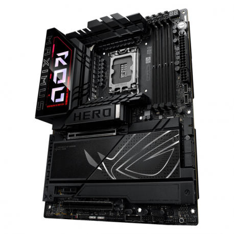 ASUS ROG MAXIMUS Z890 HERO - Motherboard - ATX - LGA1851 Socket - Z890 Chipset - USB4, USB 3.2 Gen 1, USB-C 3.2 Gen2, USB 3.2 Gen 2 - Wi-Fi 7, Bluetooth, 5 Gigabit Ethernet - onboard graphics (CPU required) - HD Audio (8-channel) - 5