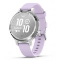 Garmin Lily 2 Active - Silver anodized aluminum - smart watch with band - silicone - purple - wrist size: 110-175 mm - monochrome - Bluetooth, ANT+ - 29 g
