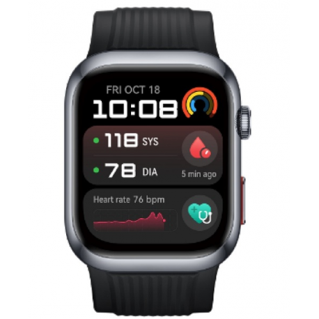 Huawei Watch D2 - Aluminium alloy - smart watch with strap - fluoroelastomer - wrist size: 161-210 mm - display 1.82" - Bluetooth, NFC - 40 g - black - 0