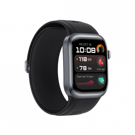 Huawei Watch D2 - Aluminium alloy - smart watch with strap - fluoroelastomer - wrist size: 161-210 mm - display 1.82" - Bluetooth, NFC - 40 g - black - 3