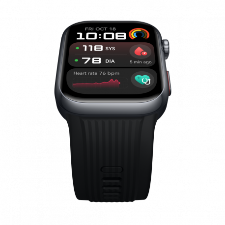 Huawei Watch D2 - Aluminium alloy - smart watch with strap - fluoroelastomer - wrist size: 161-210 mm - display 1.82" - Bluetooth, NFC - 40 g - black - 6