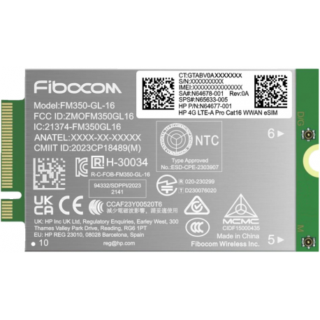 HP - Wireless cellular modem - 4G LTE Advanced Pro - 0