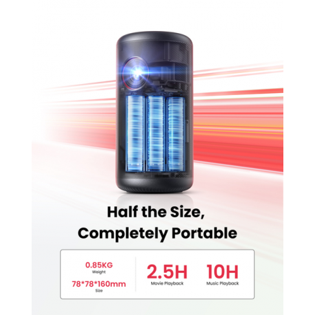 Nebula Capsule 3 - DLP projector - LED - portable (battery-powered) - 200 ANSI lumens - Full HD (1920 x 1080) - 16:9 - 1080p - 802.11a / b / g / n / ac wireless / Bluetooth 5.1 - black - 2