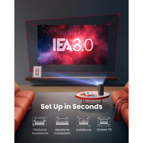 Nebula Capsule 3 - DLP projector - LED - portable (battery-powered) - 200 ANSI lumens - Full HD (1920 x 1080) - 16:9 - 1080p - 802.11a / b / g / n / ac wireless / Bluetooth 5.1 - black - 4