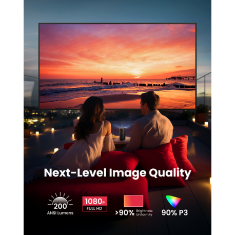 Nebula Capsule 3 - DLP projector - LED - portable (battery-powered) - 200 ANSI lumens - Full HD (1920 x 1080) - 16:9 - 1080p - 802.11a / b / g / n / ac wireless / Bluetooth 5.1 - black - 5