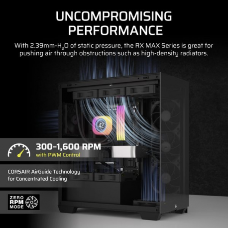 CORSAIR iCUE Link RX140 MAX Starter Kit - Case fan - 140 mm (pack of 2) - 3