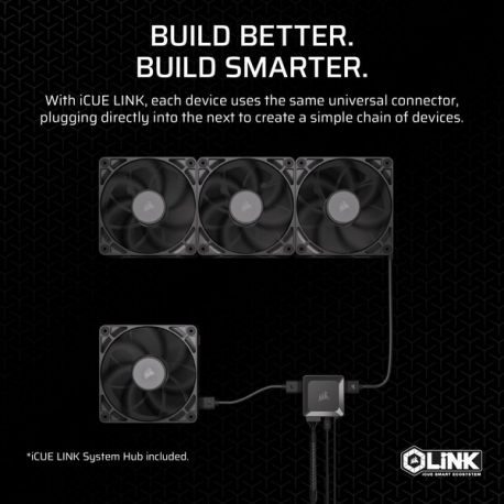 CORSAIR iCUE Link RX140 MAX Starter Kit - Case fan - 140 mm (pack of 2) - 9