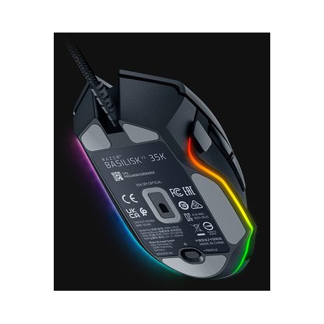 Razer Basilisk V3 35K - Mouse - ergonomic - right-handed - optical - 11 buttons - wired - USB - black - 3