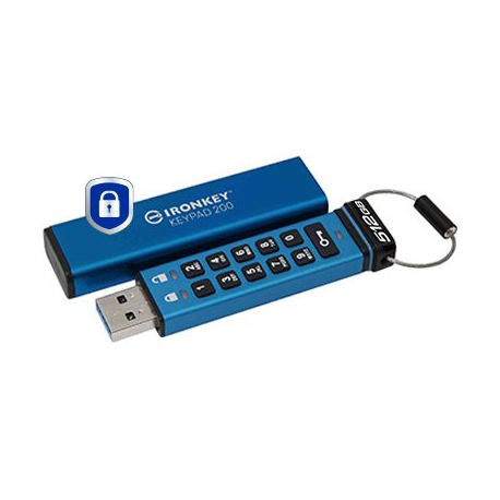 Kingston IronKey Keypad 200 - USB flash drive - encrypted - 512 GB - USB 3.2 Gen 1 - 1
