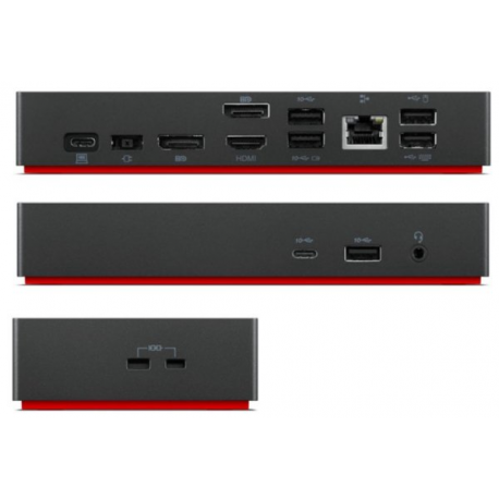 Lenovo - Docking station - USB-C - HDMI, 2 x DP - 1GbE - 135 Watt - CRU - Europe - 1