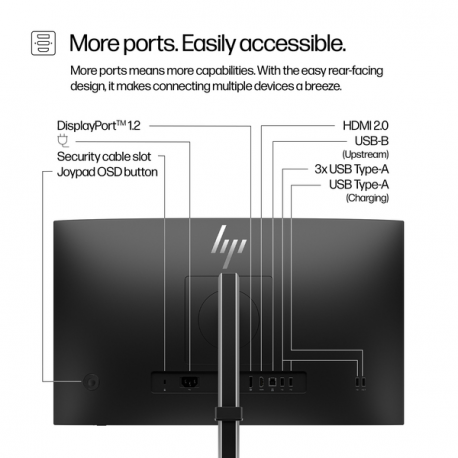 HP 524pf - Series 5 Pro - LED monitor - 24" (23.8" viewable) - 1920 x 1080 Full HD (1080p) @ 100 Hz - IPS - 350 cd/m² - 1500:1 - 5 ms - HDMI, DisplayPort - silver (stand), jet black - Smart Buy - 12