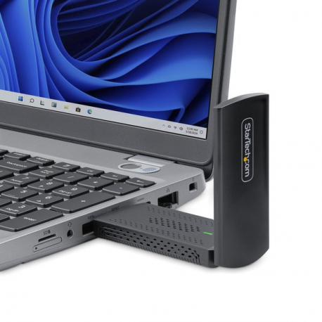 StarTech.com Wi-Fi 6E USB Adapter / Dongle, For Desktop / Laptop PC, Wireless NIC w / Foldable Antenna, WiFi Adapter Supports 802.11 b / g / n / ac / ax, 2.4 / 5 / 6 GHz Network Compatible - Network adapter - USB 3.0 - Wi-Fi 6E - black - 2