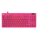 Logitech G PRO X RAPID - Keyboard - TKL - backlit - USB - QWERTY - Nordic (Danish / Finnish / Norwegian / Swedish) - key switch: Linear - pink