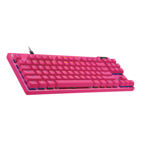 Logitech G PRO X RAPID - Keyboard - TKL - backlit - USB - QWERTY - Nordic (Danish / Finnish / Norwegian / Swedish) - key switch: Linear - pink - 1