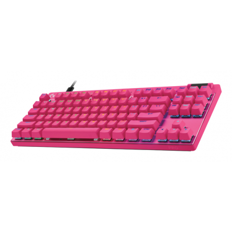 Logitech G PRO X RAPID - Keyboard - TKL - backlit - USB - QWERTY - Nordic (Danish / Finnish / Norwegian / Swedish) - key switch: Linear - pink - 2