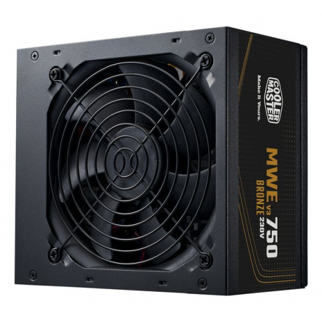 Cooler Master MWE Bronze V3 750 - Power supply (internal) - ATX12V 3.1 /  EPS12V - 80 PLUS Bronze - AC 100-240 V - 750 Watt - active PFC - Europe - 0
