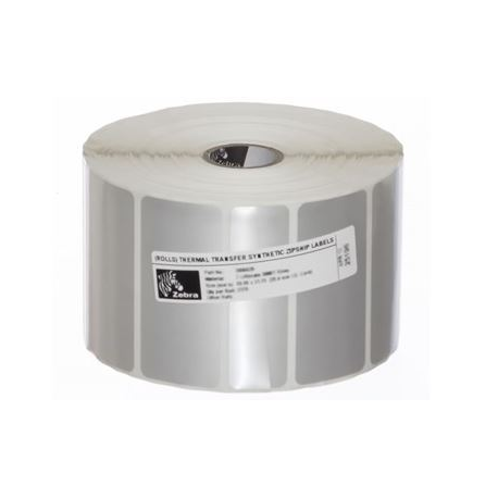 Zebra Z-Ultimate 3000T - Polyester - glossy - permanent acrylic adhesive - coated - 5.16 mil - silver - 25.4 x 50.8 mm 30960 label(s) (12 roll(s) x 2580) labels - for Zebra DA402, GX420; GK Series GK420; G-Series GC420; TLP 2722, 28XX, 3742, 38XX - 0