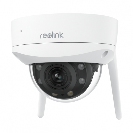Reolink W437 - Network surveillance camera - zoom - dome - vandal / weatherproof - colour (Day&Night) - 8 MP - 3840 x 2160 - 4K - motorized - audio - wireless - Wi-Fi - LAN 10 / 100 - H.265 - DC 12 V - 0