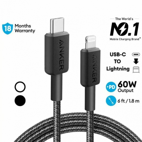 CABLE LIGHTNING TO USB-C 0.9M/322 A81B5G11 ANKER - 3