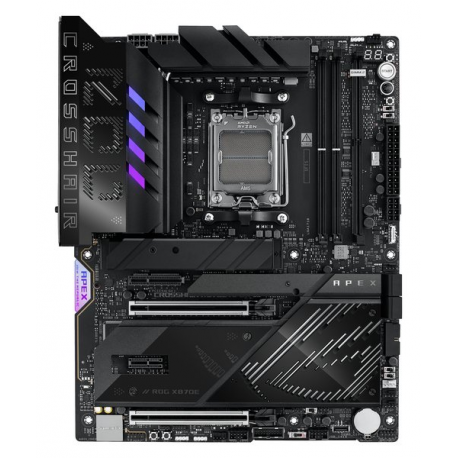 ASUS ROG CROSSHAIR X870E APEX - Motherboard - ATX - Socket AM5 - AMD X870E Chipset - USB4, USB-C 3.2 Gen2, USB 3.2 Gen 2, USB 3.2 Gen 1, USB-C 3.2 Gen 2x2 - Wi-Fi 7, Bluetooth, 5 Gigabit Ethernet - onboard graphics (CPU required) - HD Audio (8-channel) - 0