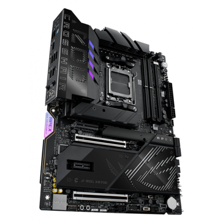 ASUS ROG CROSSHAIR X870E APEX - Motherboard - ATX - Socket AM5 - AMD X870E Chipset - USB4, USB-C 3.2 Gen2, USB 3.2 Gen 2, USB 3.2 Gen 1, USB-C 3.2 Gen 2x2 - Wi-Fi 7, Bluetooth, 5 Gigabit Ethernet - onboard graphics (CPU required) - HD Audio (8-channel) - 10