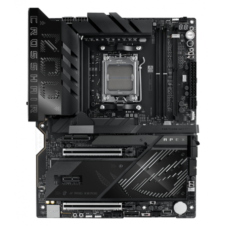 ASUS ROG CROSSHAIR X870E APEX - Motherboard - ATX - Socket AM5 - AMD X870E Chipset - USB4, USB-C 3.2 Gen2, USB 3.2 Gen 2, USB 3.2 Gen 1, USB-C 3.2 Gen 2x2 - Wi-Fi 7, Bluetooth, 5 Gigabit Ethernet - onboard graphics (CPU required) - HD Audio (8-channel) - 12