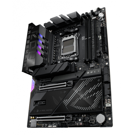 ASUS ROG CROSSHAIR X870E APEX - Motherboard - ATX - Socket AM5 - AMD X870E Chipset - USB4, USB-C 3.2 Gen2, USB 3.2 Gen 2, USB 3.2 Gen 1, USB-C 3.2 Gen 2x2 - Wi-Fi 7, Bluetooth, 5 Gigabit Ethernet - onboard graphics (CPU required) - HD Audio (8-channel) - 23