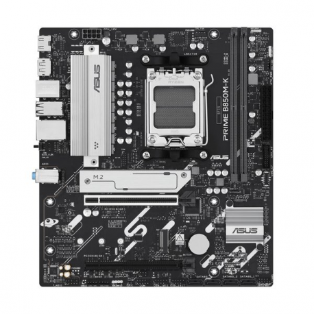 ASUS PRIME B850M-K - Motherboard - micro ATX - Socket AM5 - AMD B850 Chipset - USB-C 3.2 Gen 1, USB 3.2 Gen 2, USB 3.2 Gen 1 - 2.5 Gigabit LAN - onboard graphics (CPU required) - HD Audio (8-channel) - 1