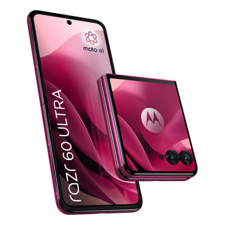 Motorola RAZR 60 Ultra - 5G smartphone - dual-SIM - RAM 16 GB  /  Internal Memory 512 GB - pOLED display - 7" - 2992 x 1224 pixels (165 Hz) - 2x rear cameras 50 MP, 50 MP - front camera 50 MP - pantone cabaret - 36