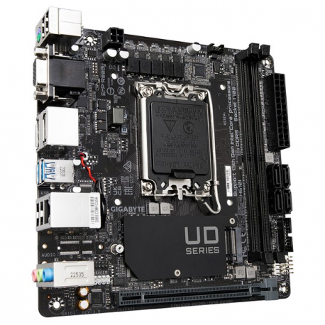 Gigabyte H610I - 1.0 - motherboard - mini ITX - LGA1700 Socket - H610 Chipset - USB 3.2 Gen 1 - Gigabit LAN - onboard graphics (CPU required) - HD Audio (8-channel) - 3