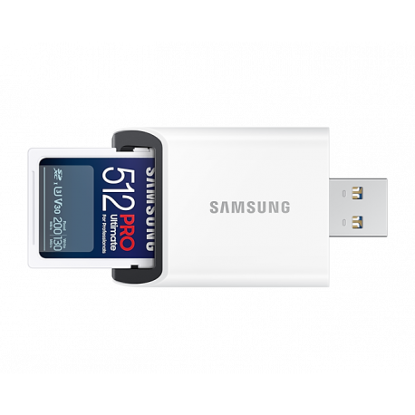Samsung PRO Ultimate MB-SY512SB - Flash memory card - 512 GB - Video Class V30  /  UHS-I U3 - SDXC UHS-I - white - 4