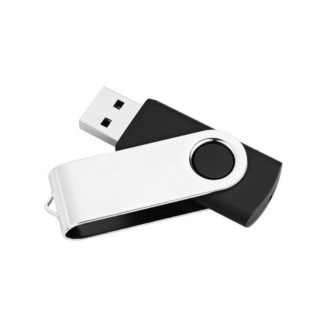 MediaRange - USB flash drive - 4 GB - USB 2.0 - black, silver - 0
