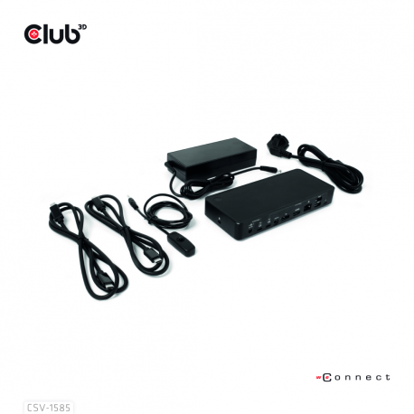 Club 3D CSV-1585 - Docking station - USB-C x 2 - DP, HDMI - 1GbE - 120 Watt - 6