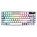 ASUS ROG Azoth - Keyboard - 75%, hot-swappable - with OLED display - backlit - wireless - 2.4 GHz, Bluetooth 5.1, USB 2.0 - key switch: ROG NX - gun metal