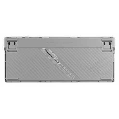 ASUS ROG Azoth - Keyboard - 75%, hot-swappable - with OLED display - backlit - wireless - 2.4 GHz, Bluetooth 5.1, USB 2.0 - key switch: ROG NX - gun metal - 5