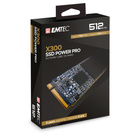 EMTEC Power Pro X300 - SSD - 512 GB - internal - M.2 2280 - PCIe 3.0 x4 (NVMe) - 1