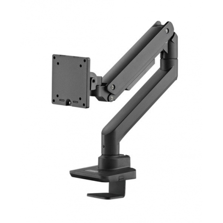 LogiLink - Mounting kit (desk mount) - adjustable arm - for LCD display /  curved LCD display - gas spring - plastic, aluminium, steel - black - screen size: 17"-49" - 3