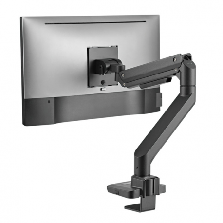 LogiLink - Mounting kit (desk mount) - adjustable arm - for LCD display /  curved LCD display - gas spring - plastic, aluminium, steel - black - screen size: 17"-49" - 6
