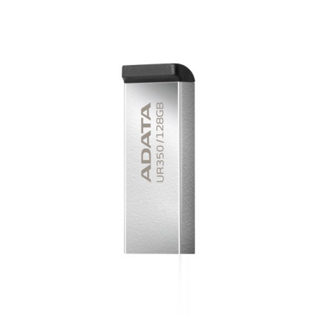 ADATA UR350 - USB flash drive - 128 GB - USB 3.2 Gen 1 - black, nickel - 2