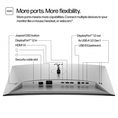 HP 724pn - Series 7 Pro - LED monitor - 24" - 1920 x 1200 WUXGA @ 100 Hz - IPS - 350 cd / m² - 1500:1 - 5 ms - HDMI, DisplayPort - black, silver - 5
