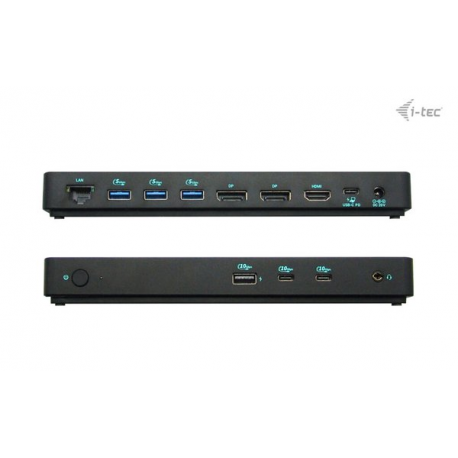 i-Tec - Docking station - USB-C 3.2 Gen 2 / Thunderbolt 3 / Thunderbolt 4 - HDMI, 2 x DP - GigE - 100 Watt - Europe - 9
