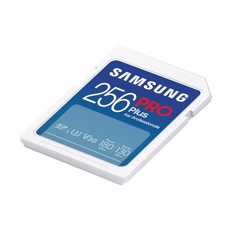 Samsung PRO Plus MB-SD256SB - Flash memory card - 256 GB - Video Class V30  /  UHS-I U3 - SDXC UHS-I - white - 4