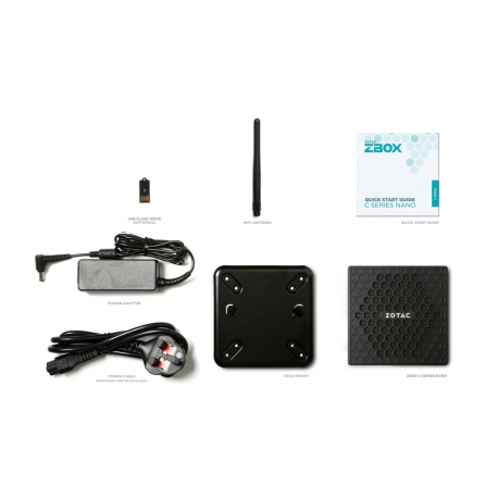 ZOTAC ZBOX C Series CI337 nano - Barebone - mini PC - 1 x N-series N100  /  0.8 GHz - RAM 0 GB - UHD Graphics - Gigabit Ethernet, Bluetooth 5.2, IEEE 802.11ax (Wi-Fi 6) - 802.11a / b / g / n / ac / ax, Bluetooth 5.2 - 5