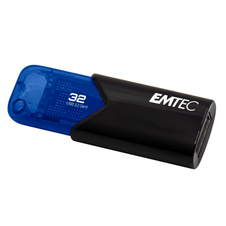 EMTEC B110 Click Easy 3.2 - USB flash drive - 32 GB - USB 3.2 Gen 1 - black, blue - 0