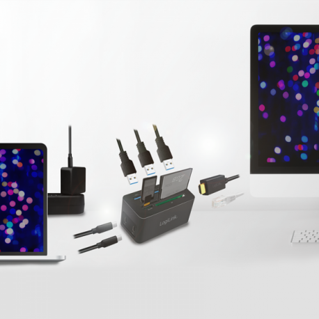 LogiLink - Docking station - USB-C 3.2 Gen 1 - HDMI - GigE - 6