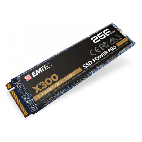 EMTEC Power Pro X300 - SSD - 256 GB - internal - M.2 2280 - PCIe 3.0 x4 (NVMe) - 0